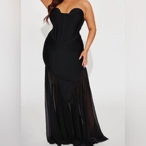 Fashion Nova One Shoulder Black Dress